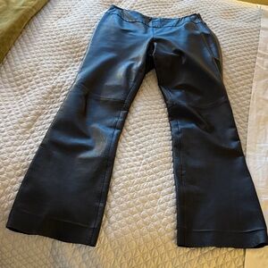 Vakko Sport Black Leather Pants
